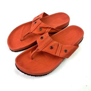 Eddie Bauer Sandals 9 Outdoor Outfitter Orange Thong Sandals Womens New